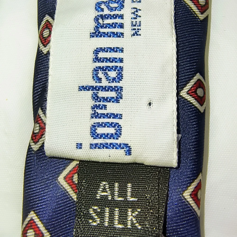 Christian‎ Dior Elegant Blue Geometric Patterned Tie